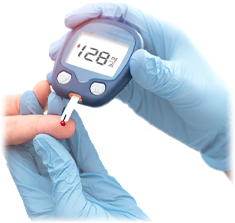 Imagen glucometro 128mg/dl